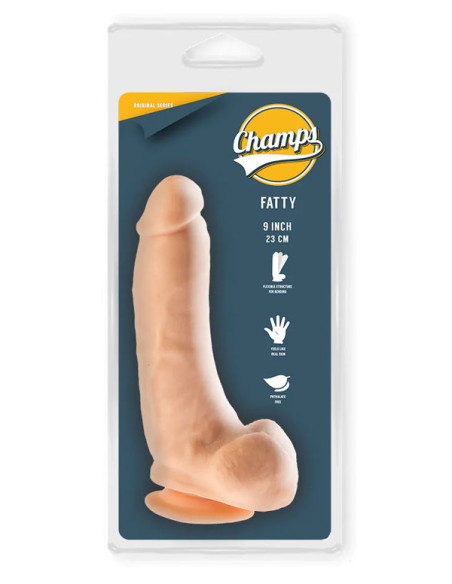 Dildo realist vinil 23 x 4.7 cm ventuza - Fatty - Champs
