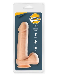 Dildo realist vinil 21 x 4.3 cm ventuza - Ribly - Champs
