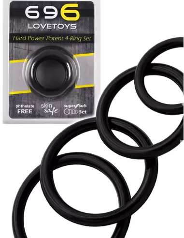 696 LoveToys Hard Power Potent 4 Ring Set