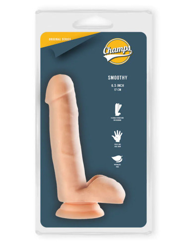 Dildo realist vinil 17 x 3,7 cm ventuza - Smoothy - Champs