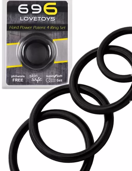 696 LoveToys Hard Power Potent 4 Ring Set