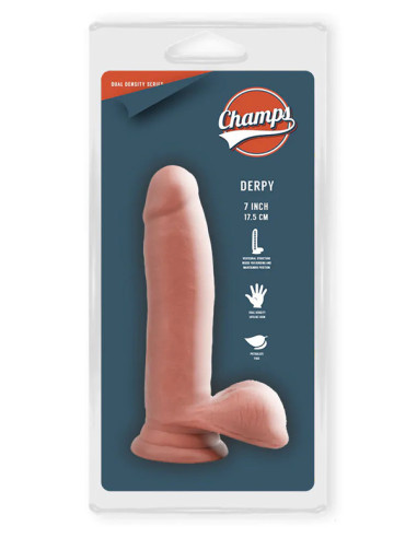 Dildo realist catifelat silicon TPE 17.50 x 3,9 cm - Derpy - Champs