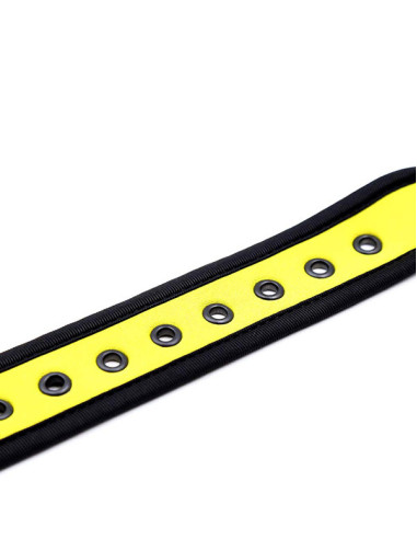 Zgarda BDSM neopren fetish puppy - Pupplay Neoprene Collar Yellow - Black Label