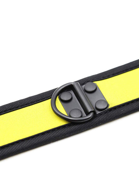Zgarda BDSM neopren fetish puppy - Pupplay Neoprene Collar Yellow - Black Label