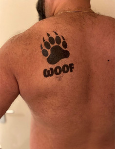Tatuaj temporar -Temporary Tattoo WOOF - MisterB 2