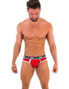 Lenjerie chilot rosu premium - Premium Red White Cotton Brief - Push