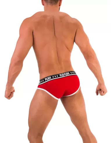 Lenjerie chilot rosu premium - Premium Red White Cotton Brief - Push