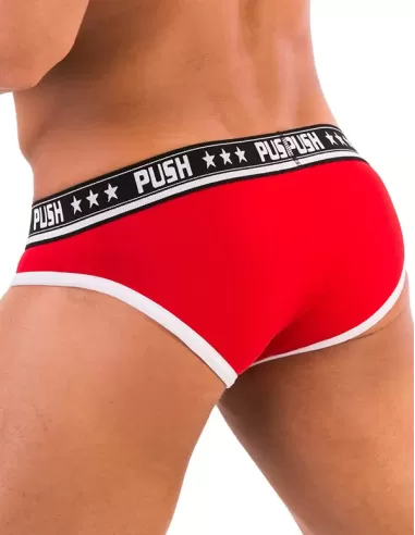 Lenjerie chilot rosu premium - Premium Red White Cotton Brief - Push