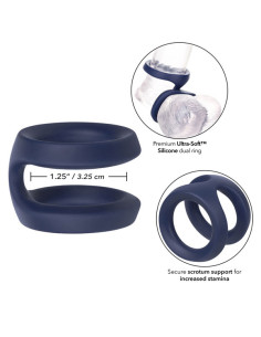 Inel penis dublu silicon moale - Viceroy Dual Cock Ring - California Exotic 2