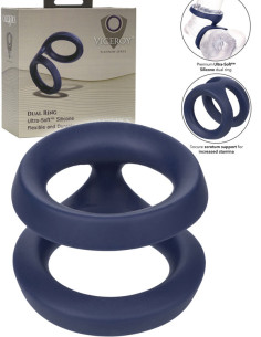 Inel penis dublu silicon moale - Viceroy Dual Cock Ring - California Exotic