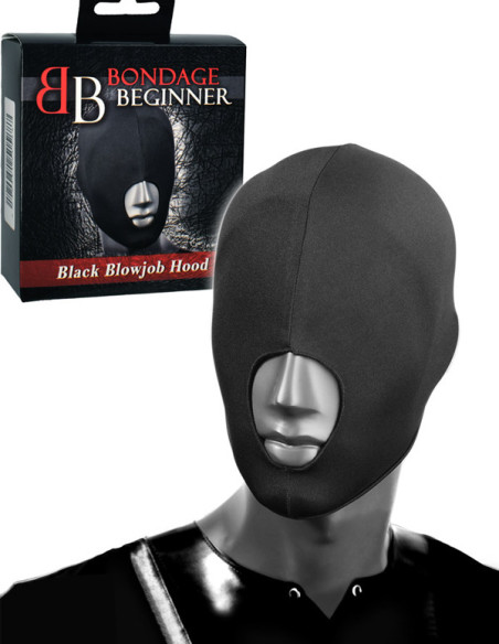 Masca elastica fetish sex oral BDSM - Bondage Beginner Black Blowjob Hood - Push