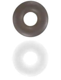 Set doua inele penis elastice carnoase silicon - Stud Double Cock Ring Set - ToyJoy