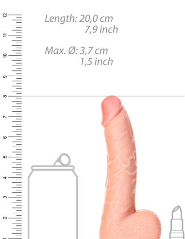 Dildo usor curbat vinil 20 x 3.7 cm ventuza - Dildo 7 Inch Curved Ultra Skin - RealRock