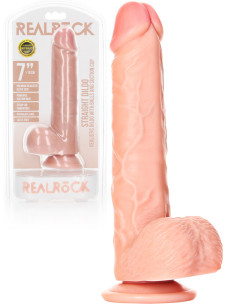 Dildo vinil 20 x 3.6 cm ventuza - Dildo 7 Inch Straight Ultra Skin - RealRock