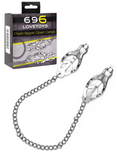 Set clesti sfarcuri lant metalic - Chain Nipple Clover Clamps- 696 LoveToys