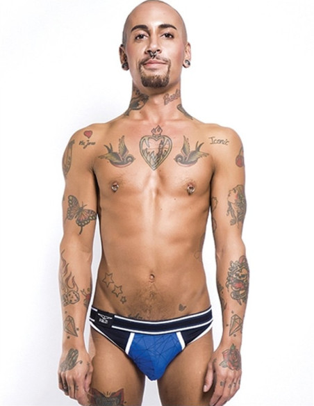 Lenjerie suspensor sportiv albastru - Mission Jockstrap Blue - MisterB